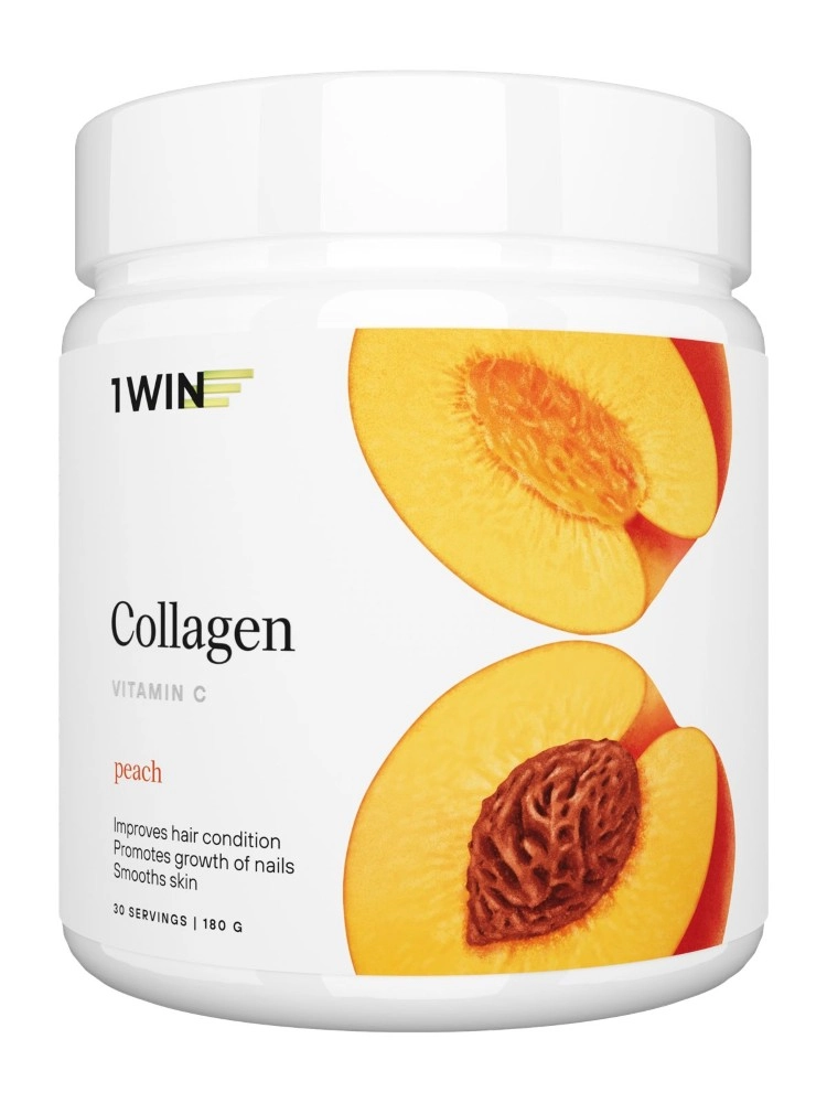 1WIN COLLAGEN + VITAMINE C, ПЕРСИК пор. 180г Россия Ванвин