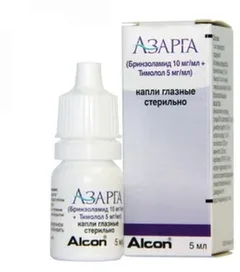 АЗАРГА капли глазные (фл.-кап.) 5мл Бельгия Alcon-Couvreur SA