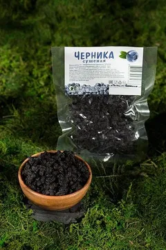 ЯГОДЫ ЧЕРНИКИ СУШЕНЫЕ ИЗМЕЛЬЧЕННЫЕ пакет 50г Россия Тиавит